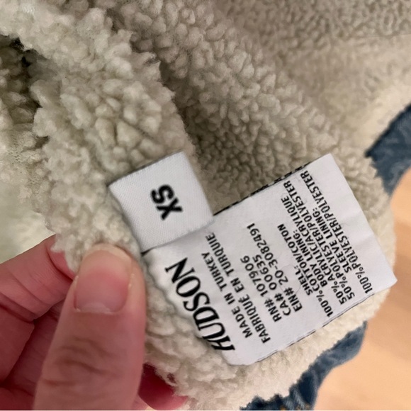 Hudson Jeans Women's Georgia Denim Jacket with Sherpa - Picture 5 of 5